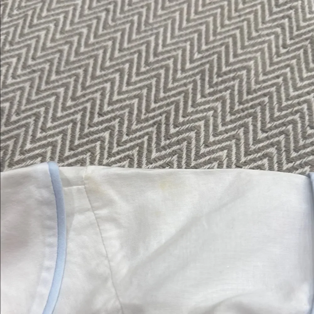 Remember Nguyen White Dress with Blue and Yellow Accents